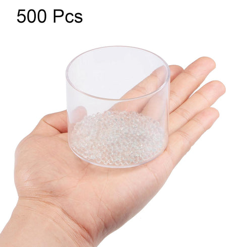 uxcell 3.5mm Solid Round Clear Glass Ball Boiling Stones, 500pcs Soda Lime Glass Beads
