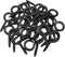 WANBAO 100 Pcs 1 Inch Small Screw Eyes, Metal Screw Hooks Fasteners Hardware Tools in Black