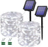 Lezonic 2 Pack Solar String Lights, 240LED Outdoor Waterproof 24M/80Ft Copper Wire Fairy Lights for Patio Decor Lights
