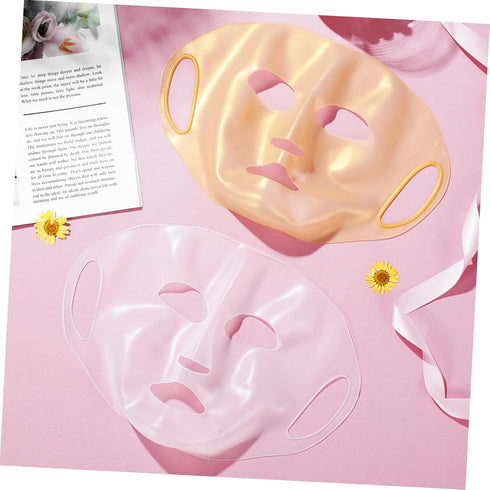 ELAYARD 3pcs Silicone Facial Mask Covers Moisturizing Steam Beauty Mask Covers for Use
