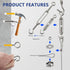 1/8" 165FT 304 M5 (50M/165FT) Wire Rope Kit Stainless Steel Cable with Turnbuckle String Light Hanging Wire Tensioner