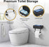 Beileqi Matte Black Toilet Paper Storage Holder with Shelf for Wet Wipes, Sanitary Tampon, Trash Bags, Bathroom Wipes