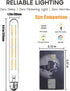 8.9inch E26 Bulbs 8W Dimmable E26 Bulb 2700K 75 T10 Bulb 800lm E26 Bulb,Pack 4 LED Tubular Light Warm White Watt