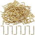 Jdesun Metal Screw in Hooks, 100pcs 3/4 Inch Right Angle Self-Tapping Hooks for Hanging, Gold