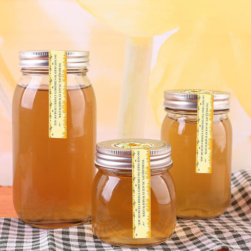 Well Tile 500Pcs 1 3.5 Inch-Tamper Pure Honey Stickers Safe Secure Tamper Evident Seals Stickers for Lids x Proof