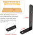 6PCS 4"2"(10050mm) 42lb, LSK L Bracket, Shelf Support Corner Bracket for Wooden Board, Max Load : Black