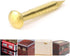 Brass Nails, 100 Pieces Round Head Gold Nails, 10mm 15mm 18mm 22mm Brass Tacks for Hanging Picture Frame Mirror