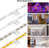 20Pcs 12mm IP30/65 BTF-LIGTHING Transparent Strip Light Clips,Self Adhesive with Screws Mounting Holder, LED Strong