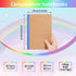 EOOUT 40 Pack A5 Kraft Notebooks - Composition Notebooks in 12 Colors with Rainbow Spines, 60 Pages