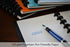 Discbound Notebook, Letter Size Faux Leather Cover, 120 gsm Heavyweight Paper, Includes 40 Margin Sheets, 5 Tabs (Navy