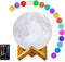 LOGROTATE Moon Lamp, 3D Printing 16 Colors LED Night Light, Moon Light