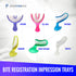 30 Full Arch Pink Disposable Dental Bite Registration Trays for Impressions, 1 Box of 30 Bite Trays