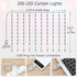 6.5ft 6.5ft 200 LED Curtain Lights, x LED RGB Color Changing String Fairy Lights Curtain with Smart APP Control, Music