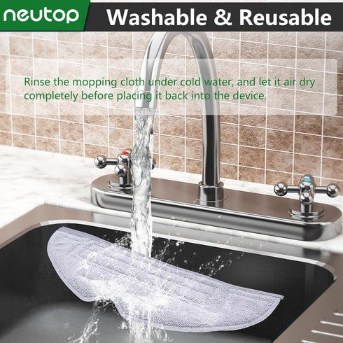 neutop Mop Cloths Pads, Compatible with Roborock S8, S8+, S7, S7+, Washable Spare Parts Accessories, 6-Pack