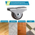 Skelang 8-Pack Rigid Caster 1" Wheels - Low Profile Fixed Caster for Trundle Bed, Cabinet, Drawer