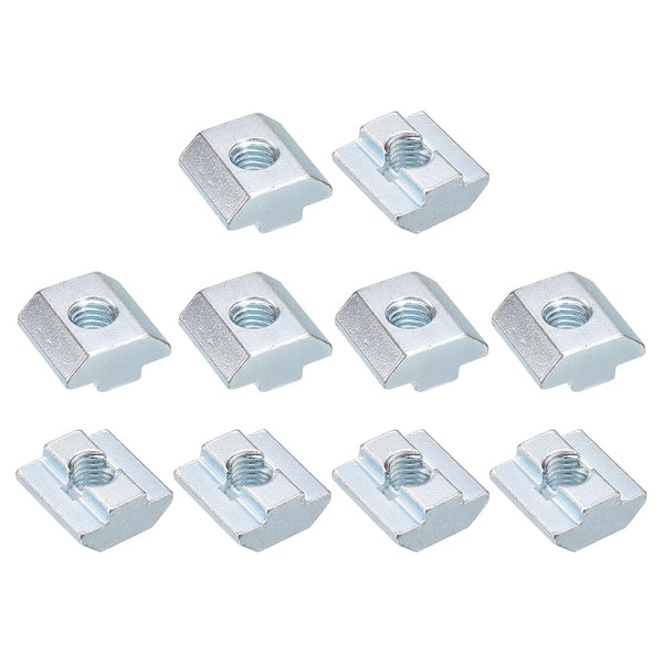 uxcell 30pcs T Nuts, Nickel Plated Carbon Steel T Slot Bolts, M8 Hammer Head Fastener for Aluminum Extrusion Profile