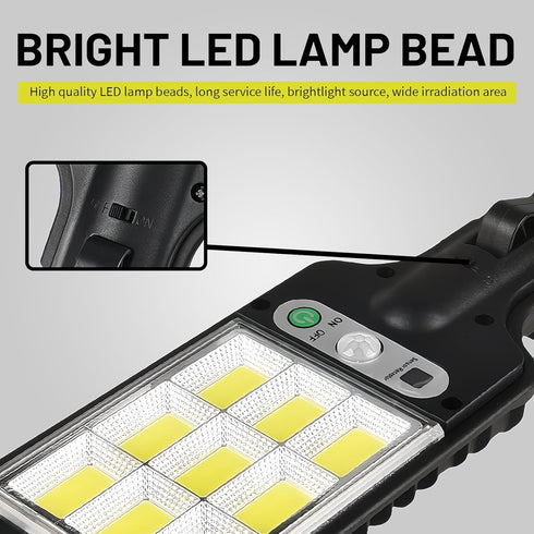 PLMOKJD IP65, Commercial Yard(4) Solar Street Lights Outdoor, Solar Lights Outdoor Wide Angle Solar Flood Lights Motion
