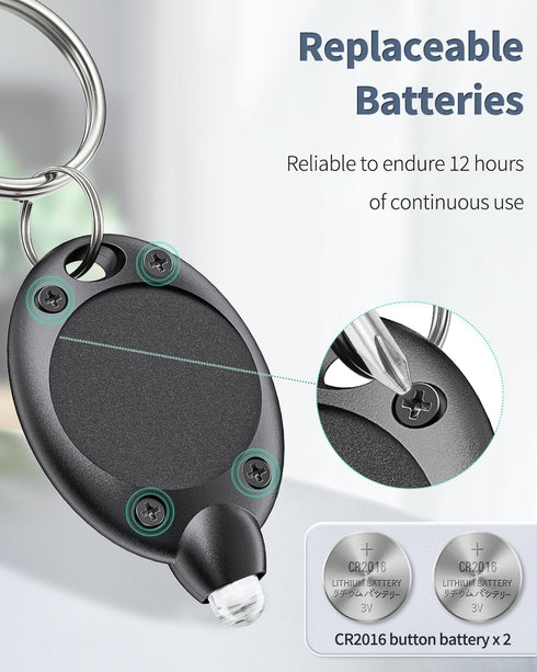 Uniclife 5 Pack Mini LED Keychain Flashlight, 12 Lumen Portable Ultra Bright Key Ring Torch for Outdoor Camping