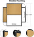 XBoard Magnetic Whiteboard 36 x 24 - Combo Dry Erase Board/Cork Board with Black Aluminum Frame, Colorful Push Pins