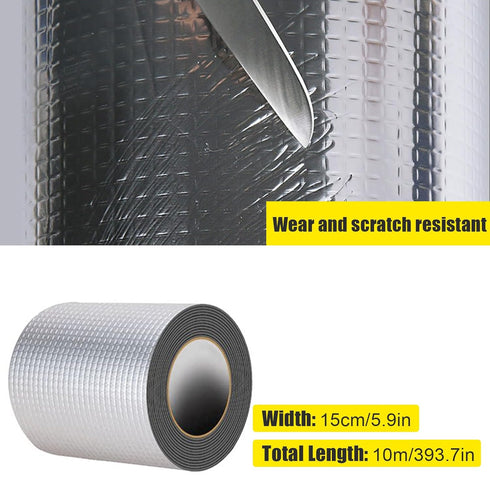 Butyl Tape, Waterproof RV Sealant Tape, 33ft x 6in, UV-Resistant Roofing Tape for Leak Patching