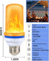 Smaller LED Flame Light Bulbs, 4 Modes Flickering Halloween Light Bulbs, E26 Base Fire Effect, Pack of 6