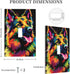 Ntyfur (7) 1 3X5 Colorful German Shepherd Dog Wall Plate Gang Toggle Light Switch Cover Single Toggle Faceplate Decor