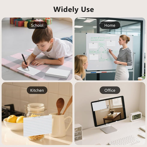 Gehanfai 250 Count 3 5 Inch, Index Cards x Thick White Lined Note Cards Portable Ruled Flash Cards Perfect for Studying