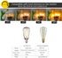 50 27 ST38 Bulbs,Retro DAMAING Outdoor String Lights FT Waterproof Patio Light String Lights with Vintage Shatterproof