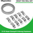 Mgoodoo 304 Stainless Steel Worm Clamps Assortment Kit, 13 FT Large Hose Clamp Strap with 10 Fasteners for Intercooler