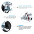 2 Inch M8 (4 4 PATIKIL Stem Casters Wheels, Wire Shelf Caster Threaded Swivel Wheels for Furniture Wire Shelving