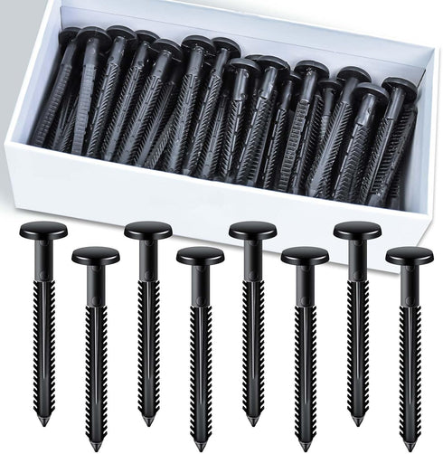 QincLing 60Pcs 3 Inch Vinyl Shutter Fasteners, Black Window Shutter Panel Pegs Shutter