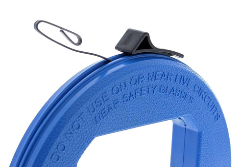 IDEAL Electrical 31-012 Blued Steel Fish Tape 25 ft. Fish Tape with Formed Hook & Thumb-Winder Case, 1600 lb. Strength