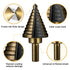 Step Drill Bits, 5PCS HSS Titanium Step Drill Bit Set, 50 Sizes High Speed Steel Bits with Aluminum Case