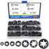 Glarks 280Pcs Internal Tooth Starlock Push On Locking Washers, Speed Clips Fasteners Assortment Kit