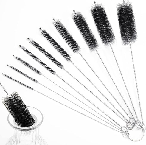 LOVEINUSA Straw Cleaner Brush Set of 10PCS, 8.2 Inch Nylon Pipe Cleaners for Reusable Straws