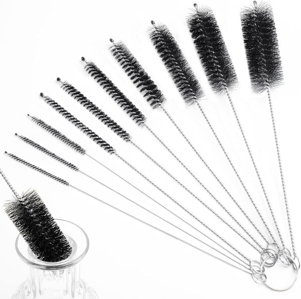 LOVEINUSA Straw Cleaner Brush Set of 10PCS, 8.2 Inch Nylon Pipe Cleaners for Reusable Straws