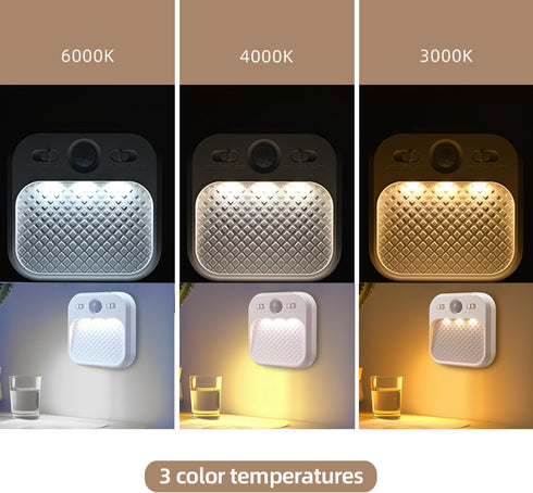 3 Dimming, Closet 2026 DAMI Motion Sensor Night Lights Rechargeable with Timer, Battery Cabinet Light with Color