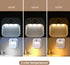 3 Dimming, Closet 2026 DAMI Motion Sensor Night Lights Rechargeable with Timer, Battery Cabinet Light with Color
