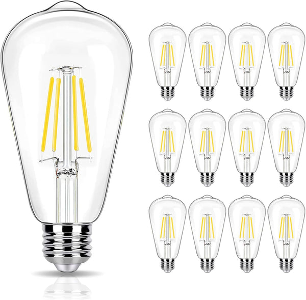 40 Watt Light Bulbs, E26 Bulb, 4000K Cool White 4W LED Edison
