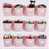Namalu 12 Pack Peg Board Storage Bins - Square Box Shape with Labels and Hooks for Craft Room Wall Holder, Pink