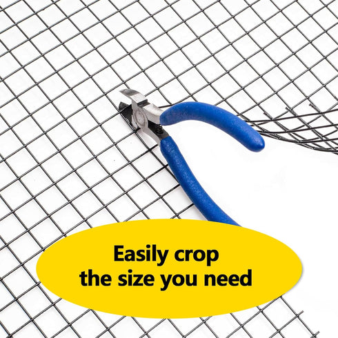 36" 50' 1/4inch 19 (3650-19Gauge) x Hardware Cloth Gauge, Black Galvanized Welded Wire Mesh Roll for Chicken Coop