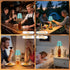 3 Dimmable, 5H 48H Rechargeable Wireless Bottle Lamp - Color Stepless Metallic Sky Blue Lampshade, Bright Light or Soft