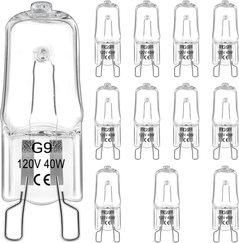 Blakapoo G9 Halogen Bulb 40W 2 pin 120 Volt Dimmable Long Lifespan T4