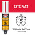 J-B Weld 50132 PlasticWeld Quick-Setting Epoxy Syringe, Translucent Yellow, 25 ml