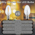 ZwwYvv Bulbs,C7 0.4 Bulbs White,12 Pack 4 Bulb) LED Night Light Watt Decorative Light for Window Candles/String