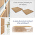 Felt Corkboards for Wall, 6 Pack 12 x 12-1/3" Brown Self-Adhesive Cork Board Tiles with 100 Push Pins