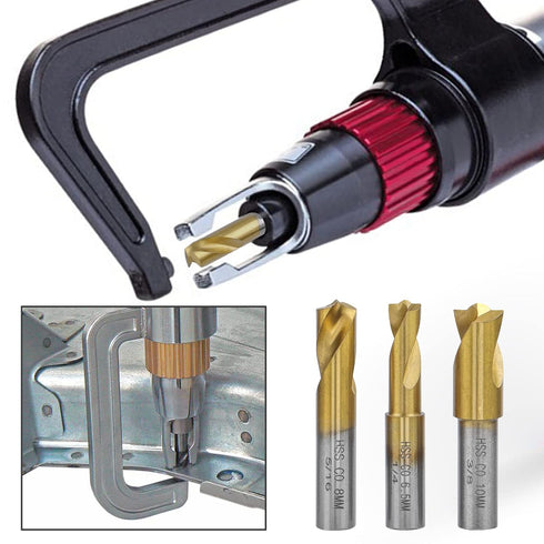 Yakamoz 3Pcs Spot Weld Drill Bit Set - Cobalt Spot Weld Cutter, Titanium Coated Removal Tool