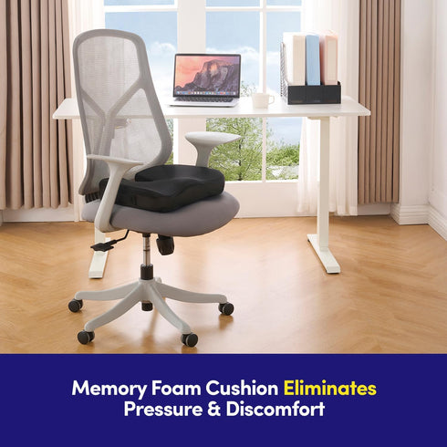 Tailbone Office Chair Cushion Seat Cushion for Long Sitting Ergonomic CertiPUR-US Memory Foam Non Slip Seat Pad