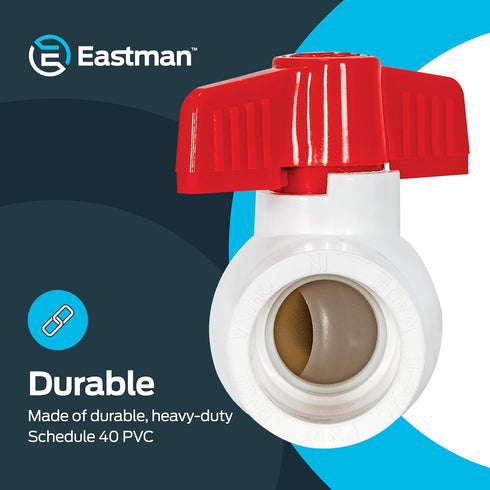3/4 3/4 Inch 40 150 20113 Eastman x Slip Schedule PVC Quarter Turn Ball Valve, PSI