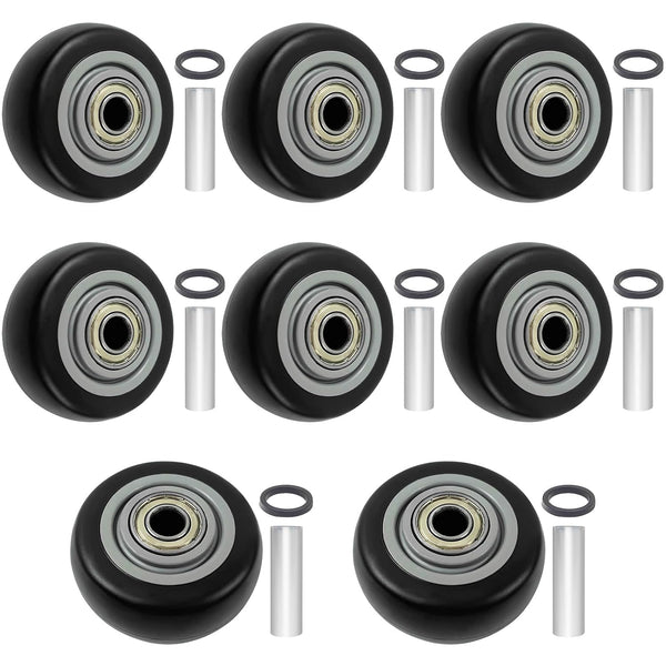 Wensdr 8 Pcs 3 Inch Push Cart PU Shelf Replacement & Cargo Elevator